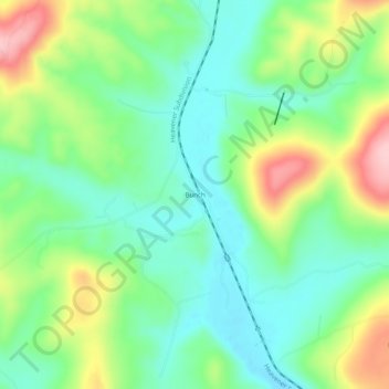 Topografische Karte Bunch, Höhe, Relief