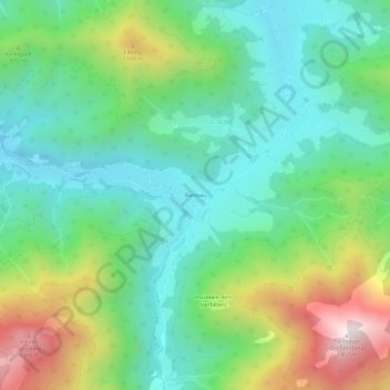 Topografische Karte Ramsau, Höhe, Relief