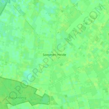 Topografische Karte Someren-Heide, Höhe, Relief