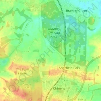 Topografische Karte Cufaude, Höhe, Relief
