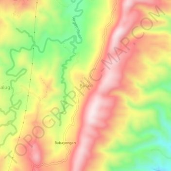 Topografische Karte Bulak, Höhe, Relief