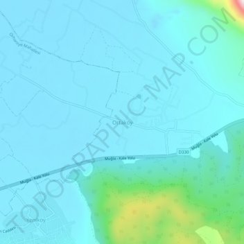 Topografische Karte Ortaköy, Höhe, Relief