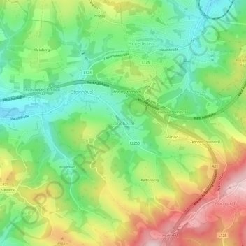 Topografische Karte Lengbachl, Höhe, Relief