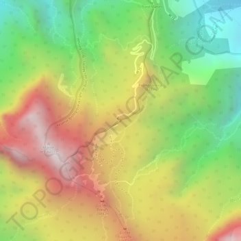 Topografische Karte Col de Boeufs, Höhe, Relief