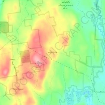 Topografische Karte Neale Place, Höhe, Relief