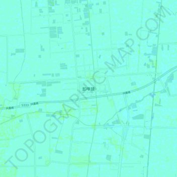 Topografische Karte 卸甲镇, Höhe, Relief