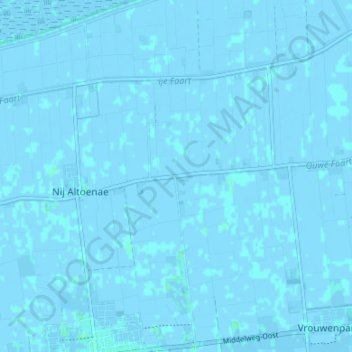 Topografische Karte Oudebildtdijk, Höhe, Relief