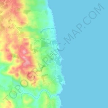 Topografische Karte Odlot, Höhe, Relief