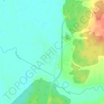 Topografische Karte Верхняя Алабуга, Höhe, Relief