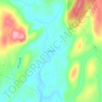 Topografische Karte Huntsville, Höhe, Relief