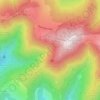Topografische Karte Weisse Rudel, Höhe, Relief