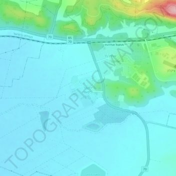 Topografische Karte יסעור, Höhe, Relief