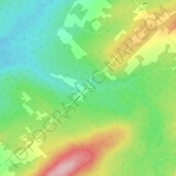 Topografische Karte La Gin, Höhe, Relief