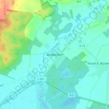 Topografische Karte Wiebendorf, Höhe, Relief