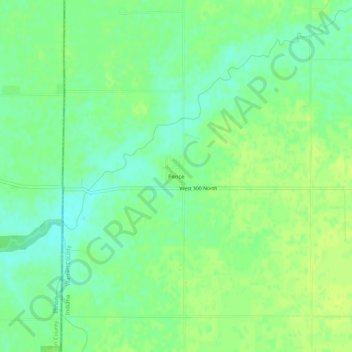 Topografische Karte Pence, Höhe, Relief