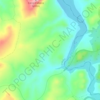 Topografische Karte El Físico, Höhe, Relief