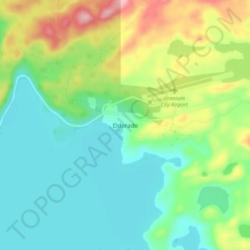 Topografische Karte Eldorado, Höhe, Relief