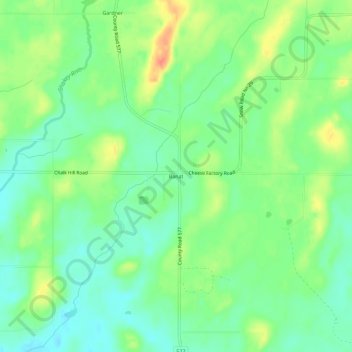 Topografische Karte Banat, Höhe, Relief