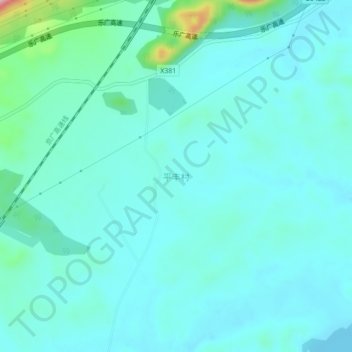 Topografische Karte 平丰村, Höhe, Relief