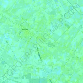 Topografische Karte Meuhoek, Höhe, Relief