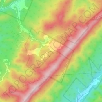 Topografische Karte Burr, Höhe, Relief
