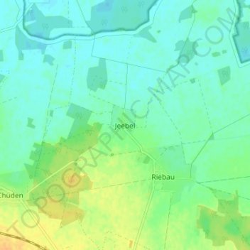 Topografische Karte Jeebel, Höhe, Relief