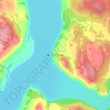 Topografische Karte Kragmont, Höhe, Relief