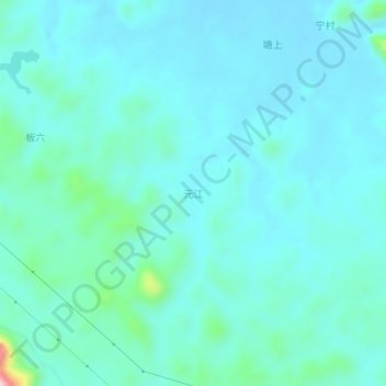 Topografische Karte 元江, Höhe, Relief