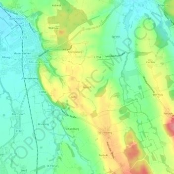 Topografische Karte Reisedt, Höhe, Relief