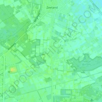 Topografische Karte Oventje, Höhe, Relief