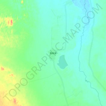 Topografische Karte 黑泉镇, Höhe, Relief