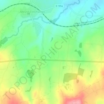 Topografische Karte La Bajonière, Höhe, Relief