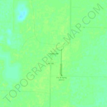 Topografische Karte Cache Lake, Höhe, Relief