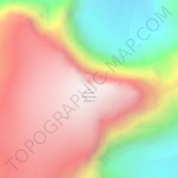 Topografische Karte Mount Kitchener, Höhe, Relief