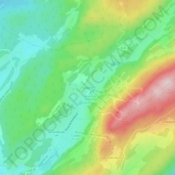 Topografische Karte La Serra, Höhe, Relief
