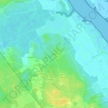 Topografische Karte Marsac, Höhe, Relief