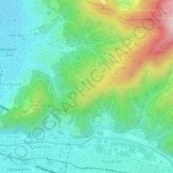 Topografische Karte Katharinenbrunnen, Höhe, Relief