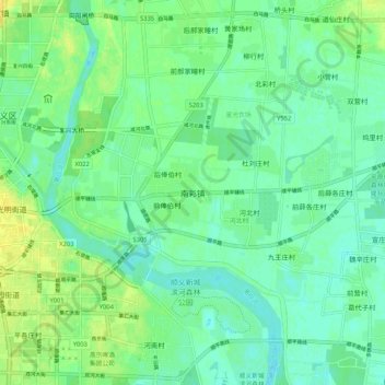 Topografische Karte 南彩镇, Höhe, Relief