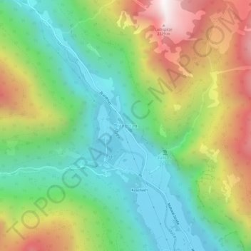 Topografische Karte Brandstatt, Höhe, Relief