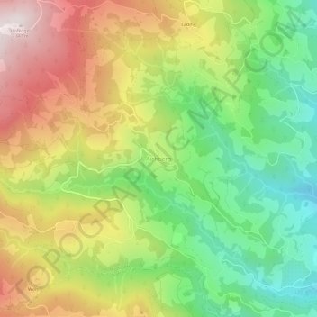 Topografische Karte Aichberg, Höhe, Relief