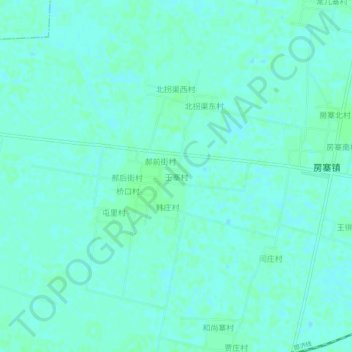 Topografische Karte 王寨村, Höhe, Relief