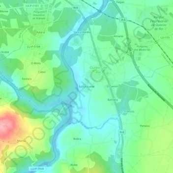 Topografische Karte Santa Isabel, Höhe, Relief