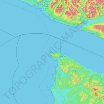 Topografische Karte Mushroom Rock, Höhe, Relief