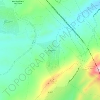 Topografische Karte Los Rancajales, Höhe, Relief