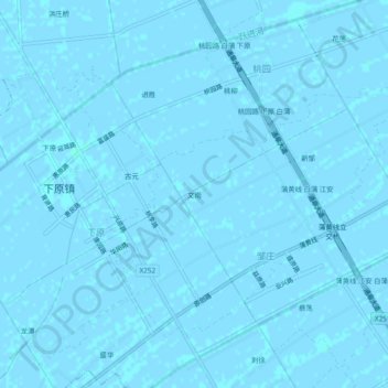 Topografische Karte 文南, Höhe, Relief