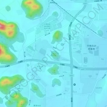 Topografische Karte 甑皮岩, Höhe, Relief