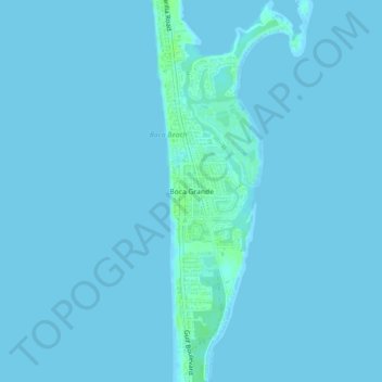 Topografische Karte Boca Grande, Höhe, Relief