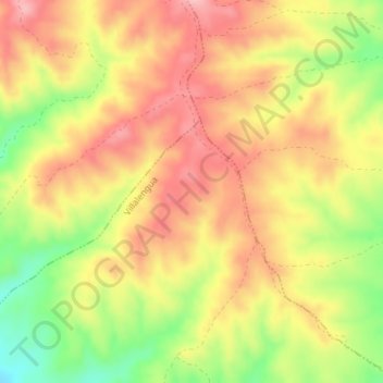 Topografische Karte Carril Alto, Höhe, Relief
