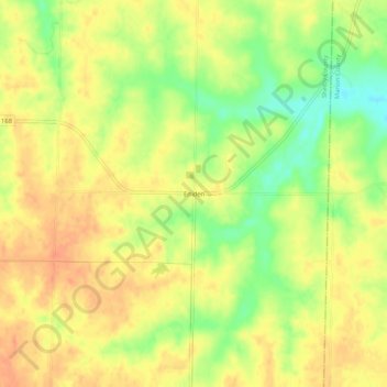 Topografische Karte Emden, Höhe, Relief