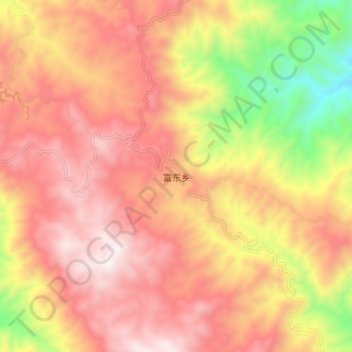 Topografische Karte 富东乡, Höhe, Relief
